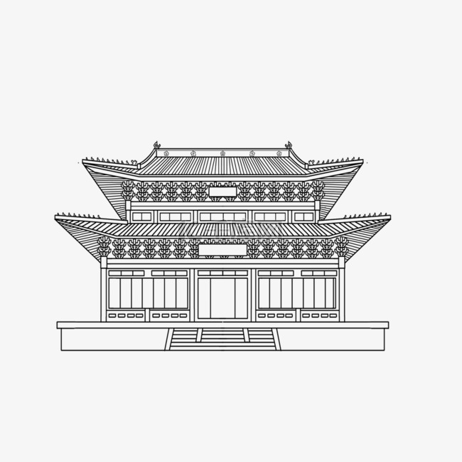 韩国景福宫建筑剪贴画