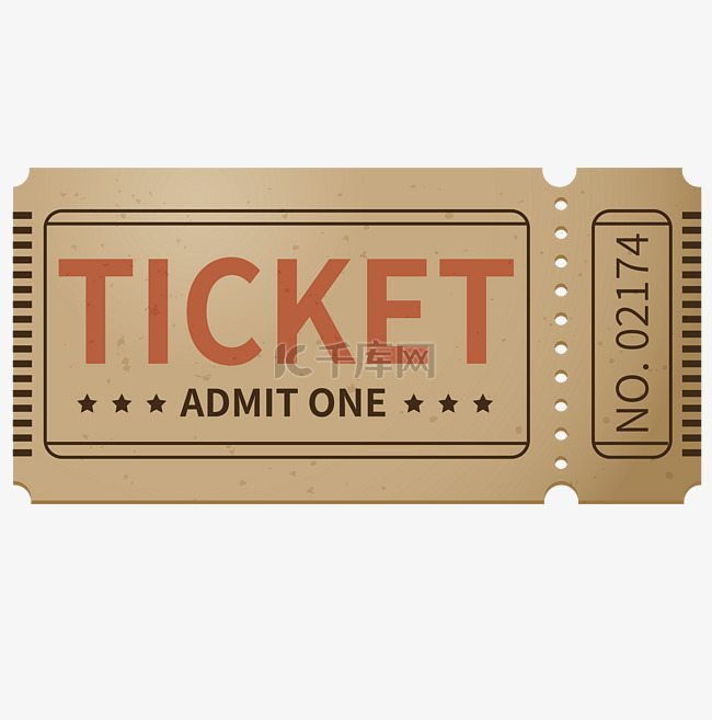 复古仿真票根素材图片免费下载千库网