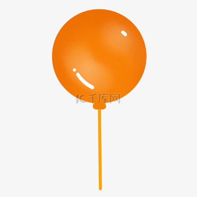 卡通庆祝物品橙色漂浮气球