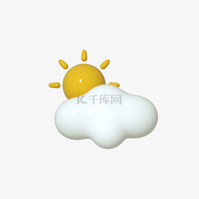 3D天气气候太阳多云晴天