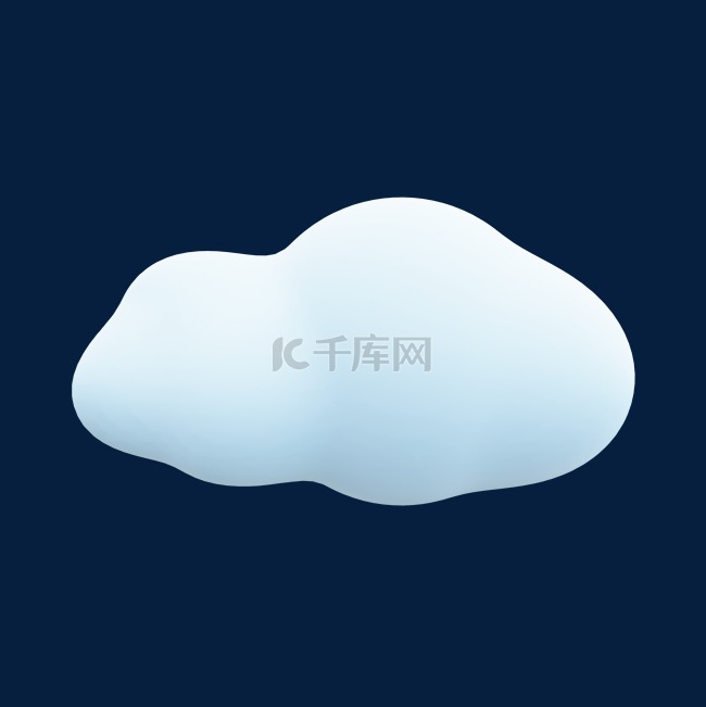 3DC4D立体蓝色云云朵