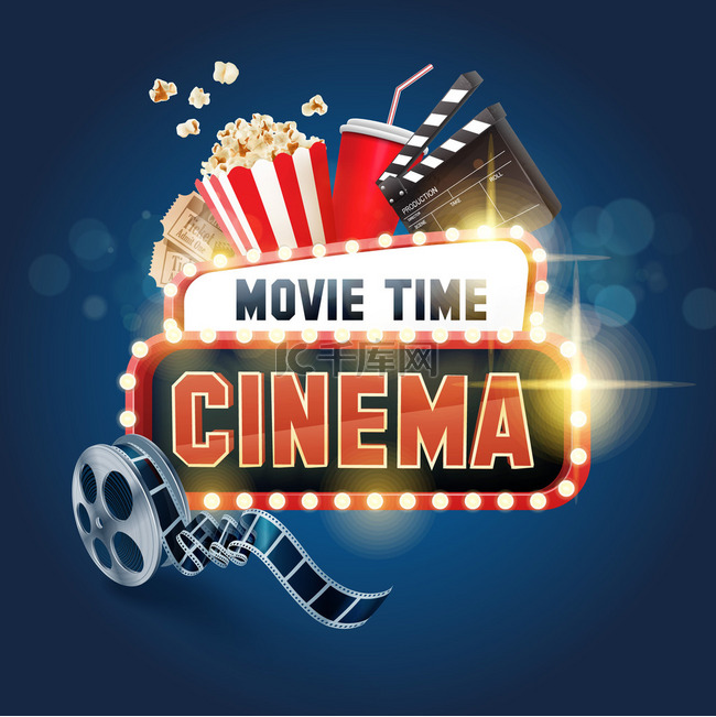 sign for movie time background