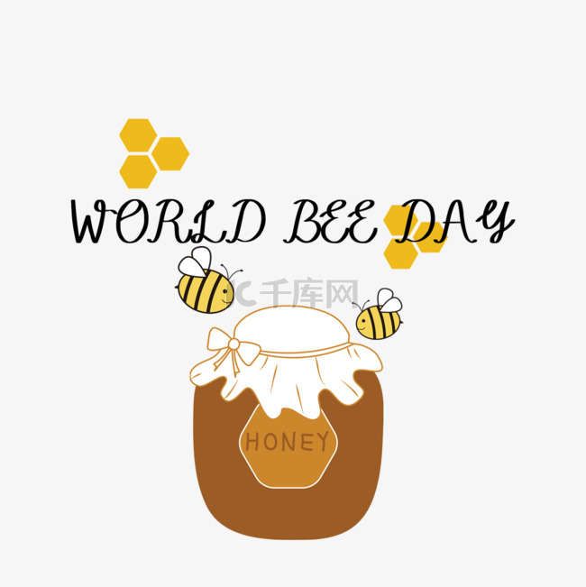 创意可爱世界蜜蜂日