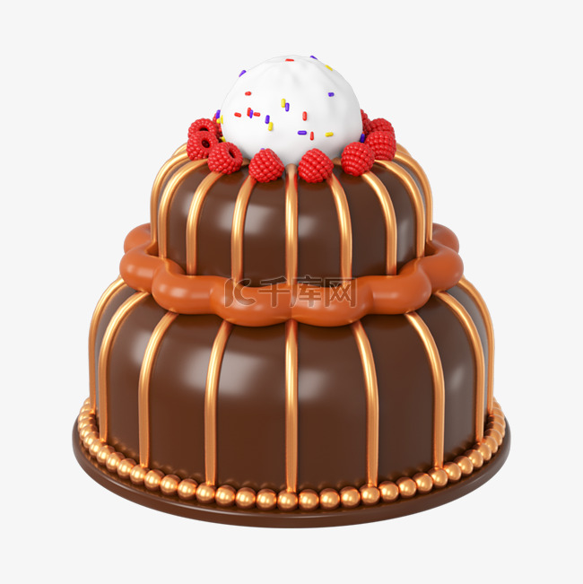 3DC4D立体巧克力蛋糕