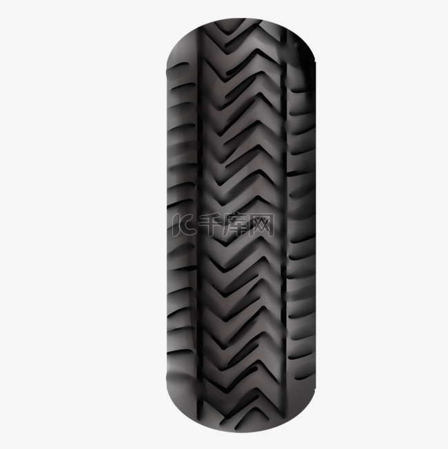 s型线条花纹黑色立体质感轮胎