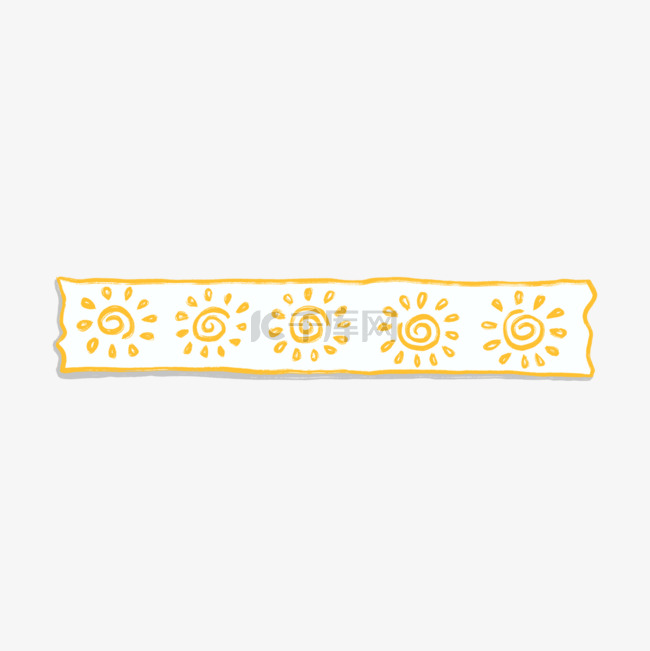 可爱太阳标志卡通胶带贴纸