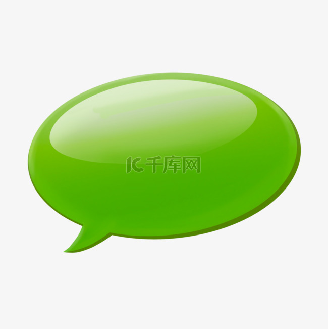 对话框立体图画反光图案绿色