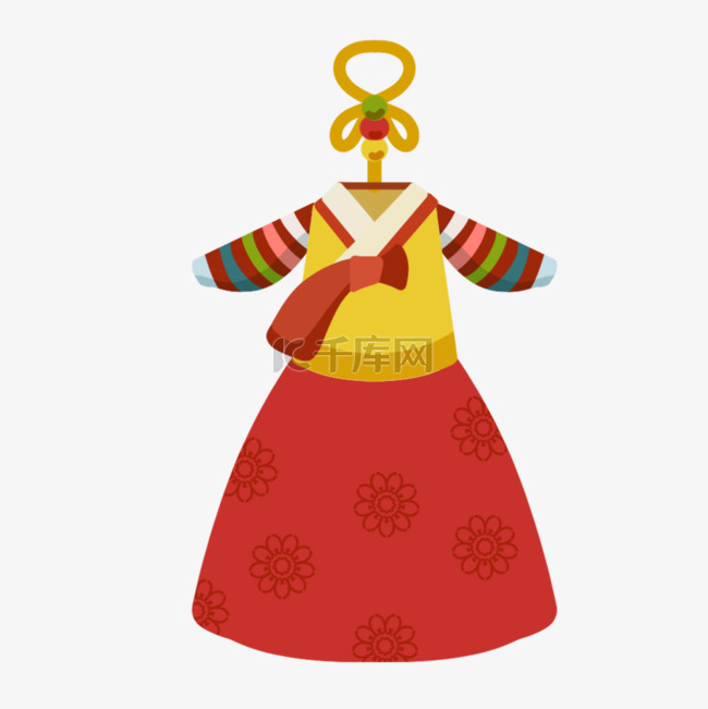 彩色卡通服装韩国传统边框花纹