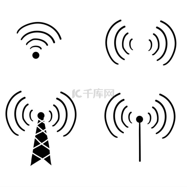 无线电信号波和雷达无线天线和卫