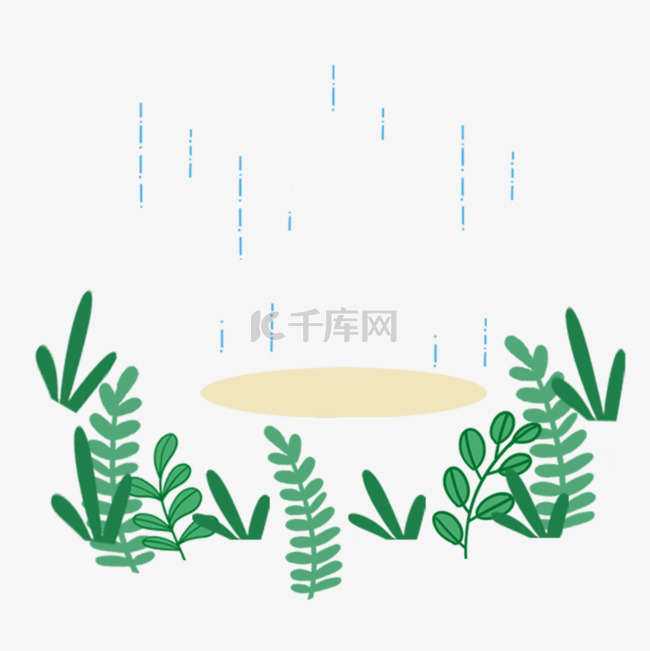 春雨主题绿色小草