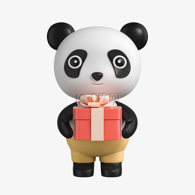 3D立体熊猫动物