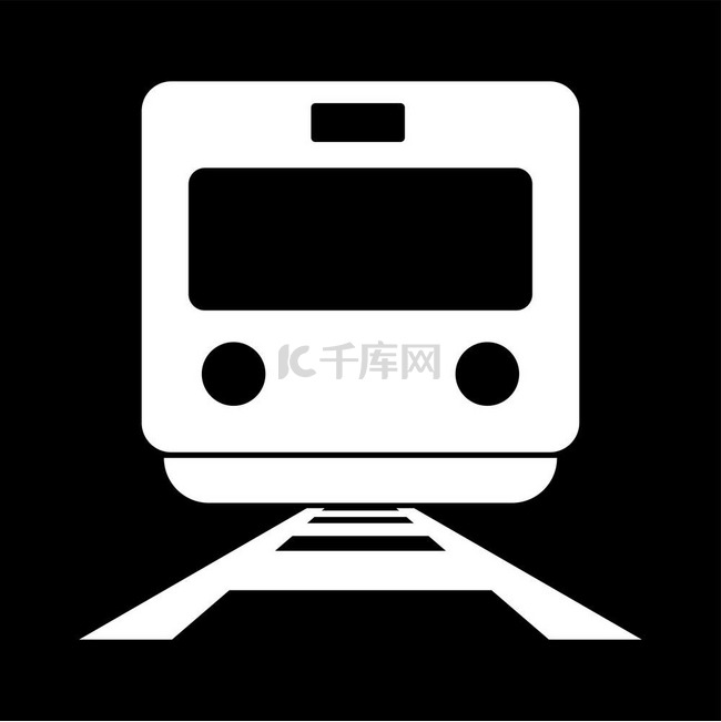 火车白色图标..火车它是白色图