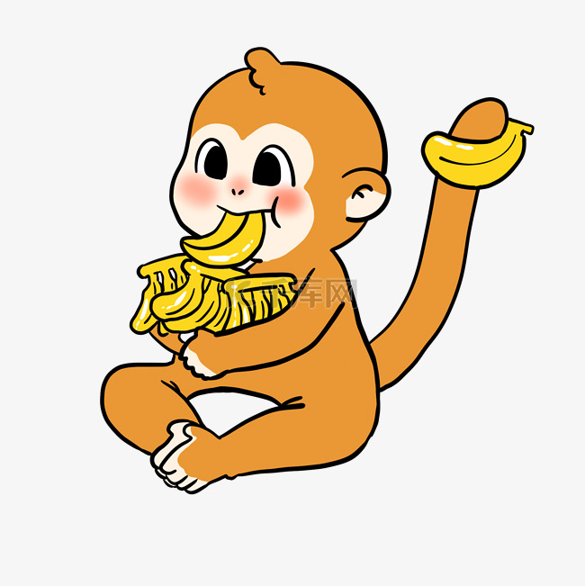 小猴子吃香蕉