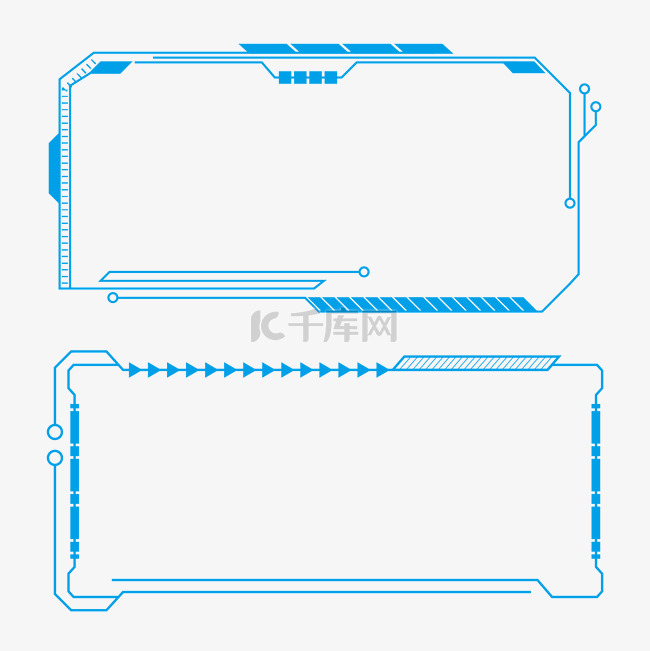 科技感未来感线条边框文本框