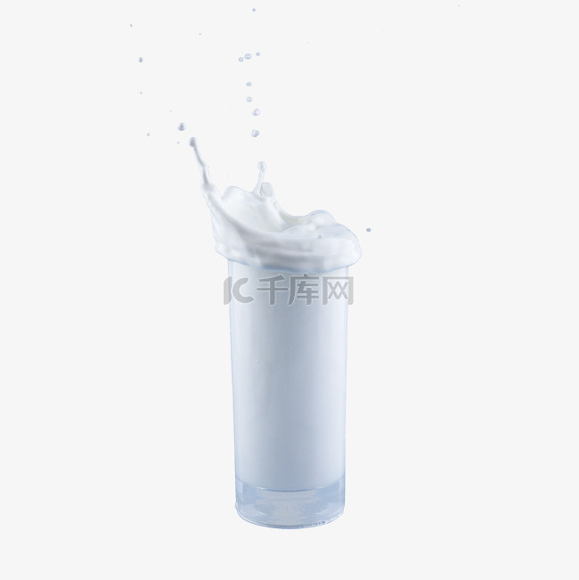 牛奶飞溅乳制品杯子蛋白质