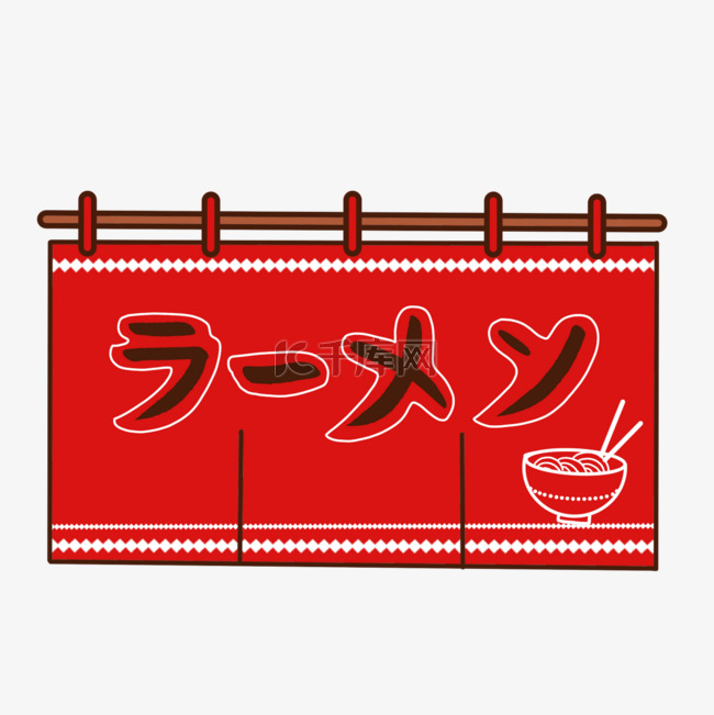 门帘日本传统风格饭店用品红色
