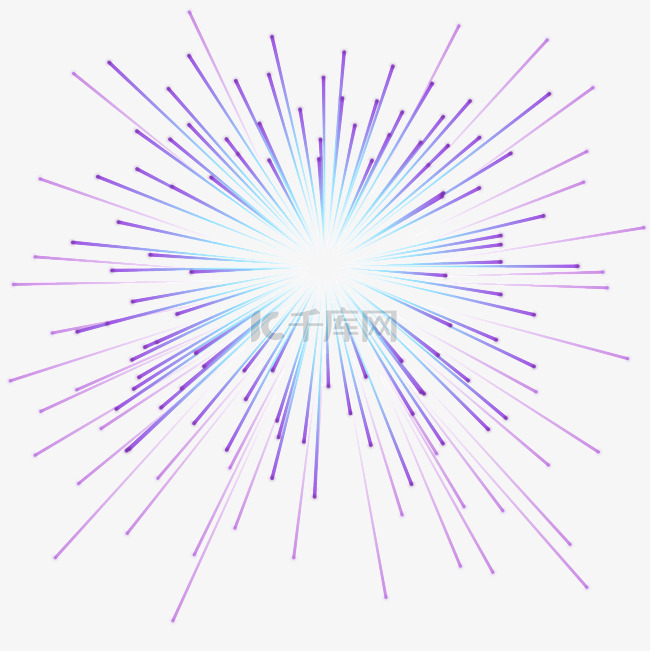 紫色科技感放射线条
