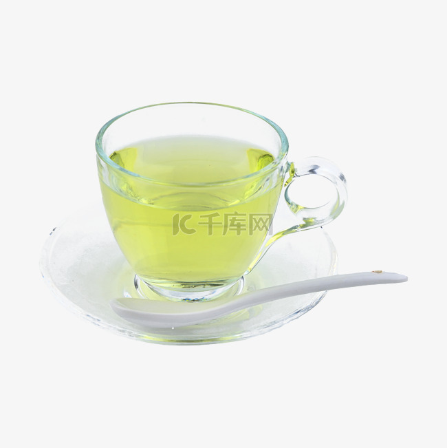 半透明植物绿茶