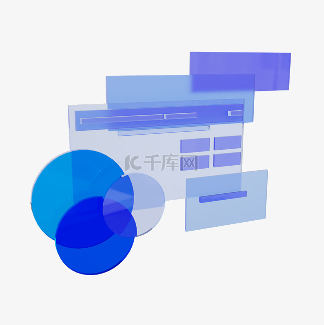 3DC4D立体玻璃质感商务网页