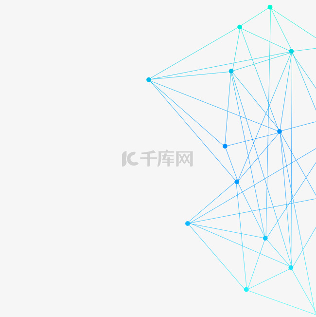 蓝色科技感抽象浮点线