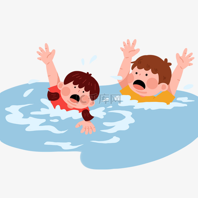 小孩落水极端天气自然灾害溺水求