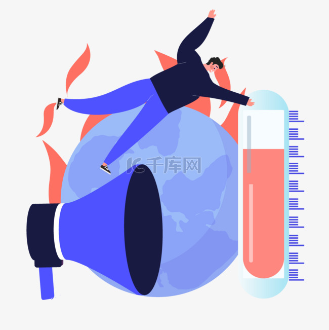 气候变化插画呼吁环保素材图片免费下载-千库网