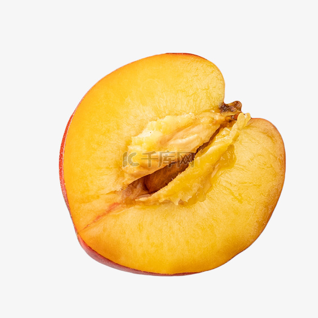 油桃水果食物切开的桃子