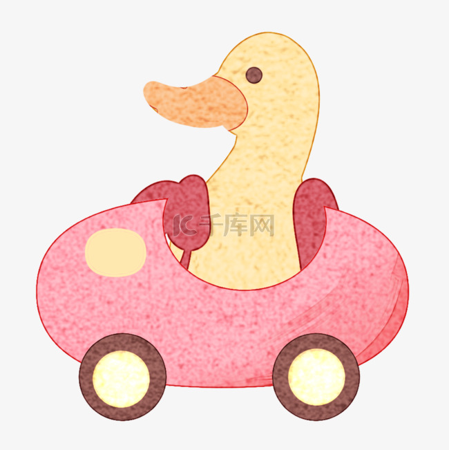 鸭子玩具车卡通图片
