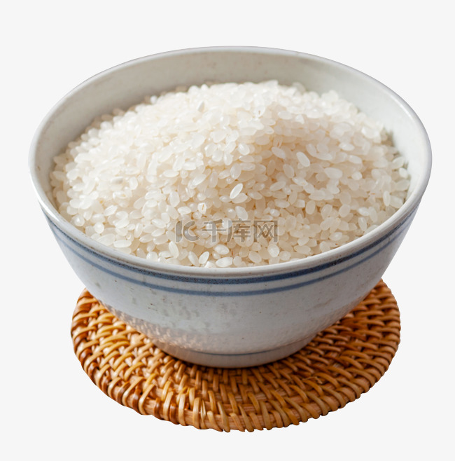 中式传统瓷碗大米