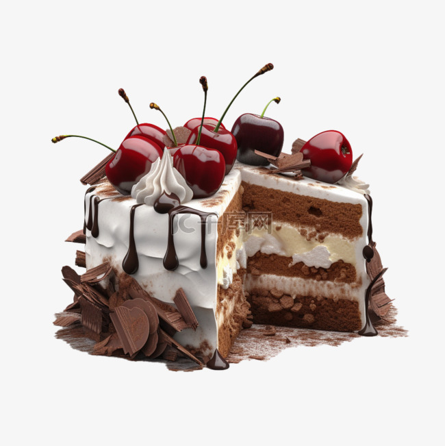 蛋糕特写摄影免抠元素甜点