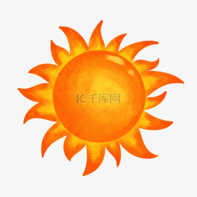 可爱立体卡通太阳夏天