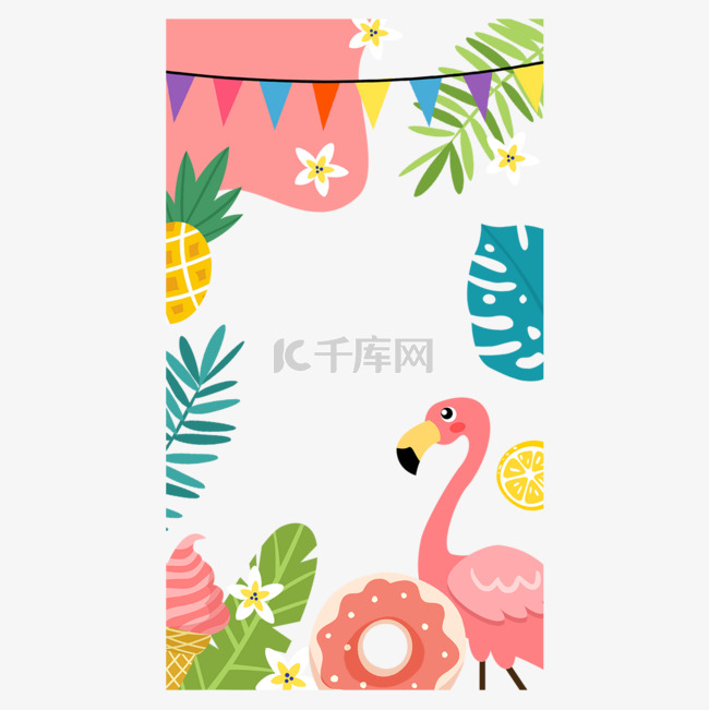 夏季热带树叶instagram