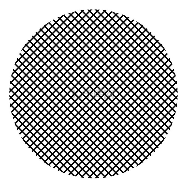 圆形滤镜材料图标黑色矢量插图平