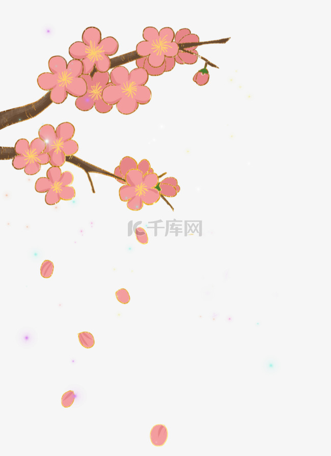 冬季梅花树枝
