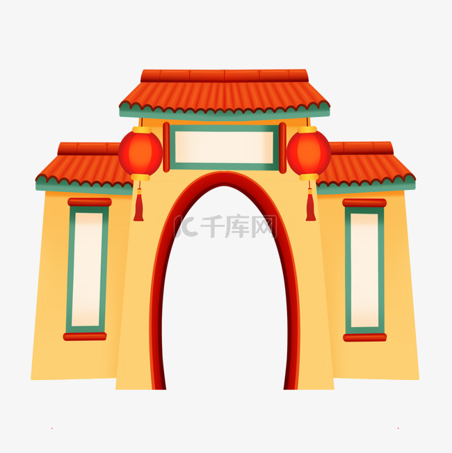新年春节拱门门楼