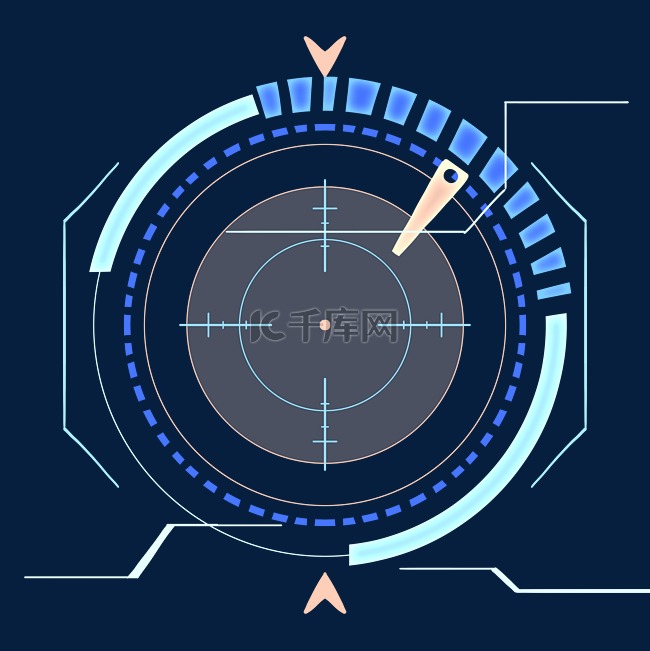 圆形图标科技仪表盘