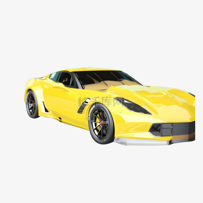 黄色汽车跑车