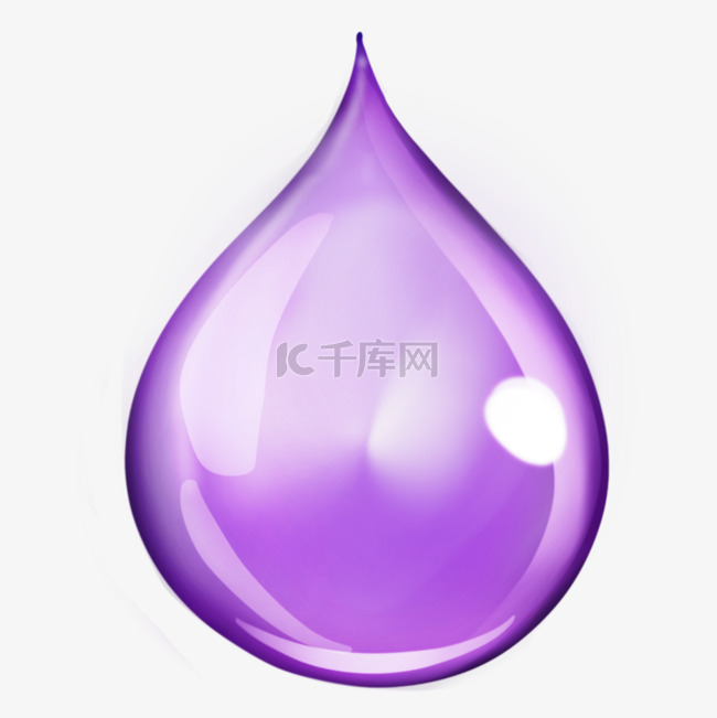 水滴紫色圆润反光图案