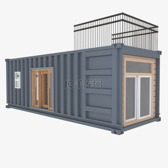 3DC4D立体移动房屋集装箱房子