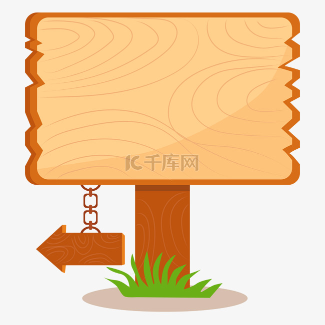 木头指示牌指引边框