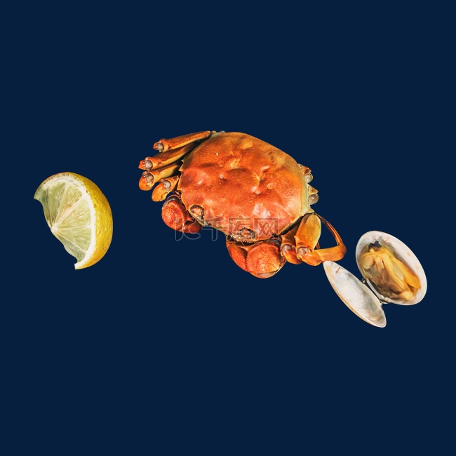 螃蟹海鲜柠檬