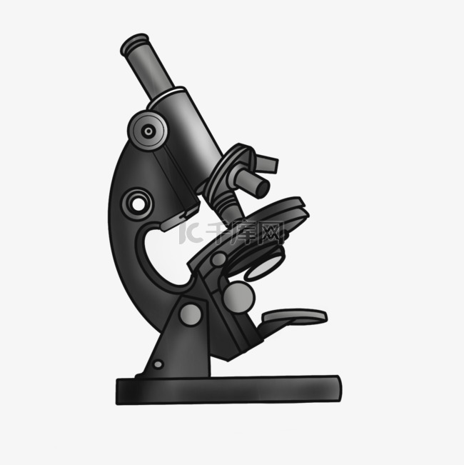 黑色显微镜剪贴画