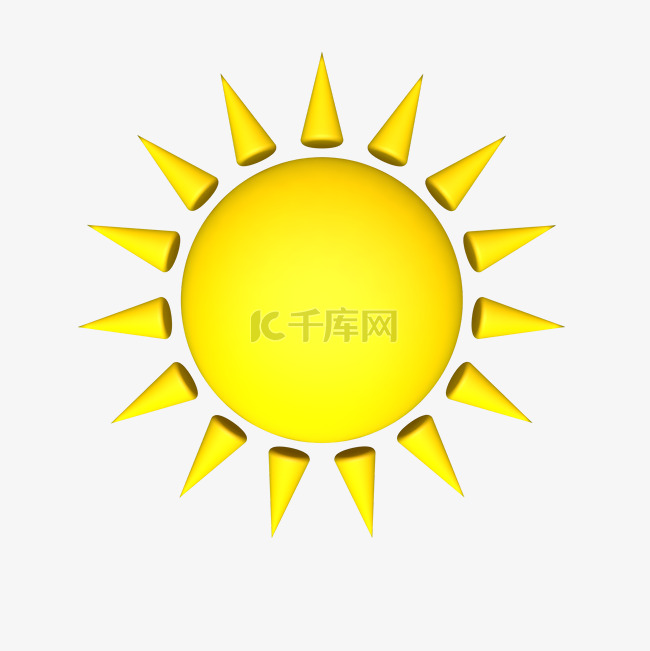 可爱立体卡通太阳夏天