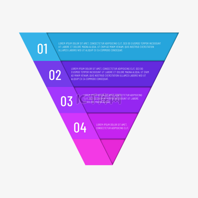金字塔图表抽象商务风格彩色