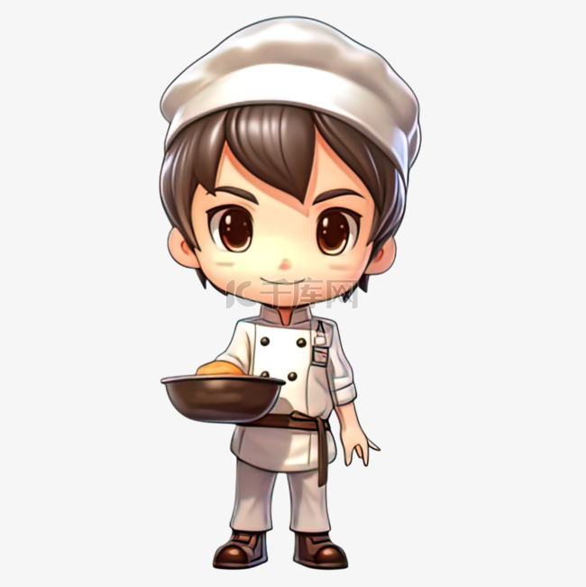卡通职业人物厨师