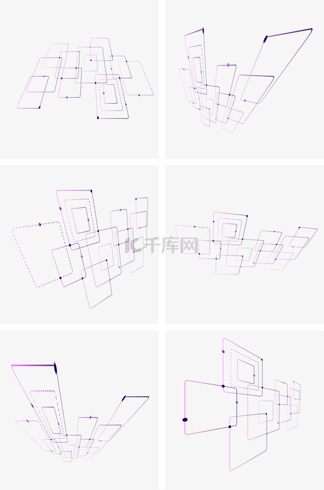 科技立体透视空间线条