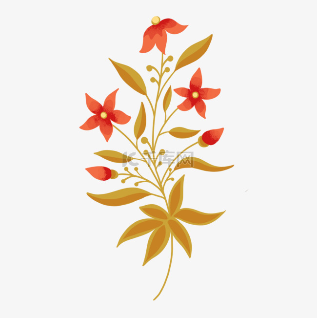莫卧儿装饰图案印度花朵