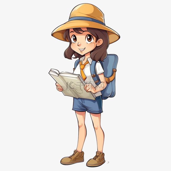 卡通休闲旅游人物素材图片免费下载-千库网