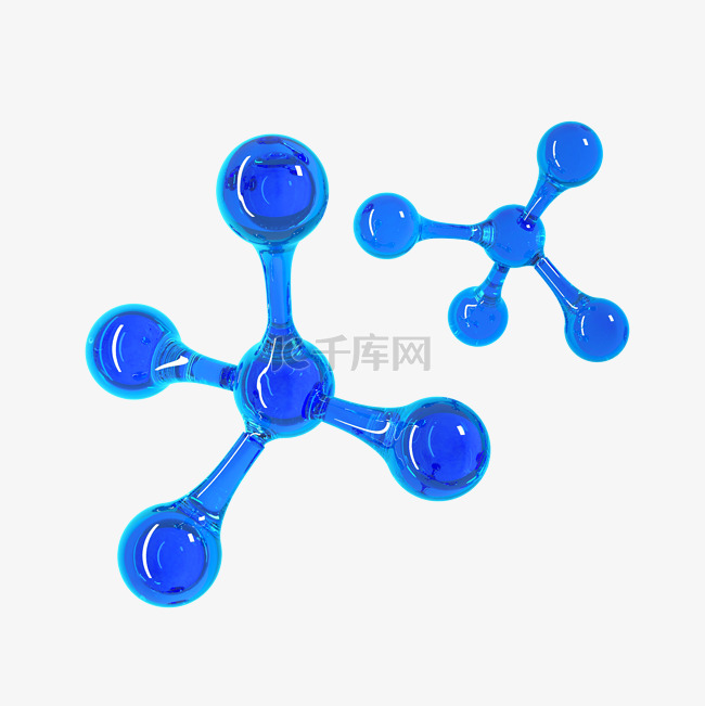 3D美容C4D护肤医疗分子结构分子链素材图片免费下载-千库网
