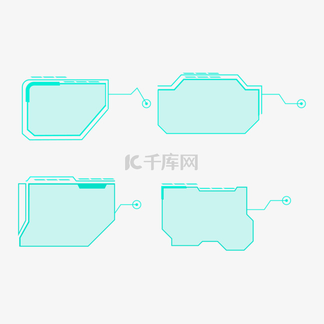 科技机械未来感对话框方框框体